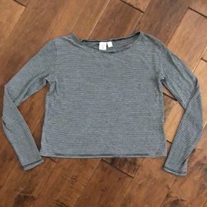 Striped Nordstrom long sleeve crop